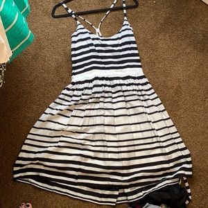 H&M backless black and white dress